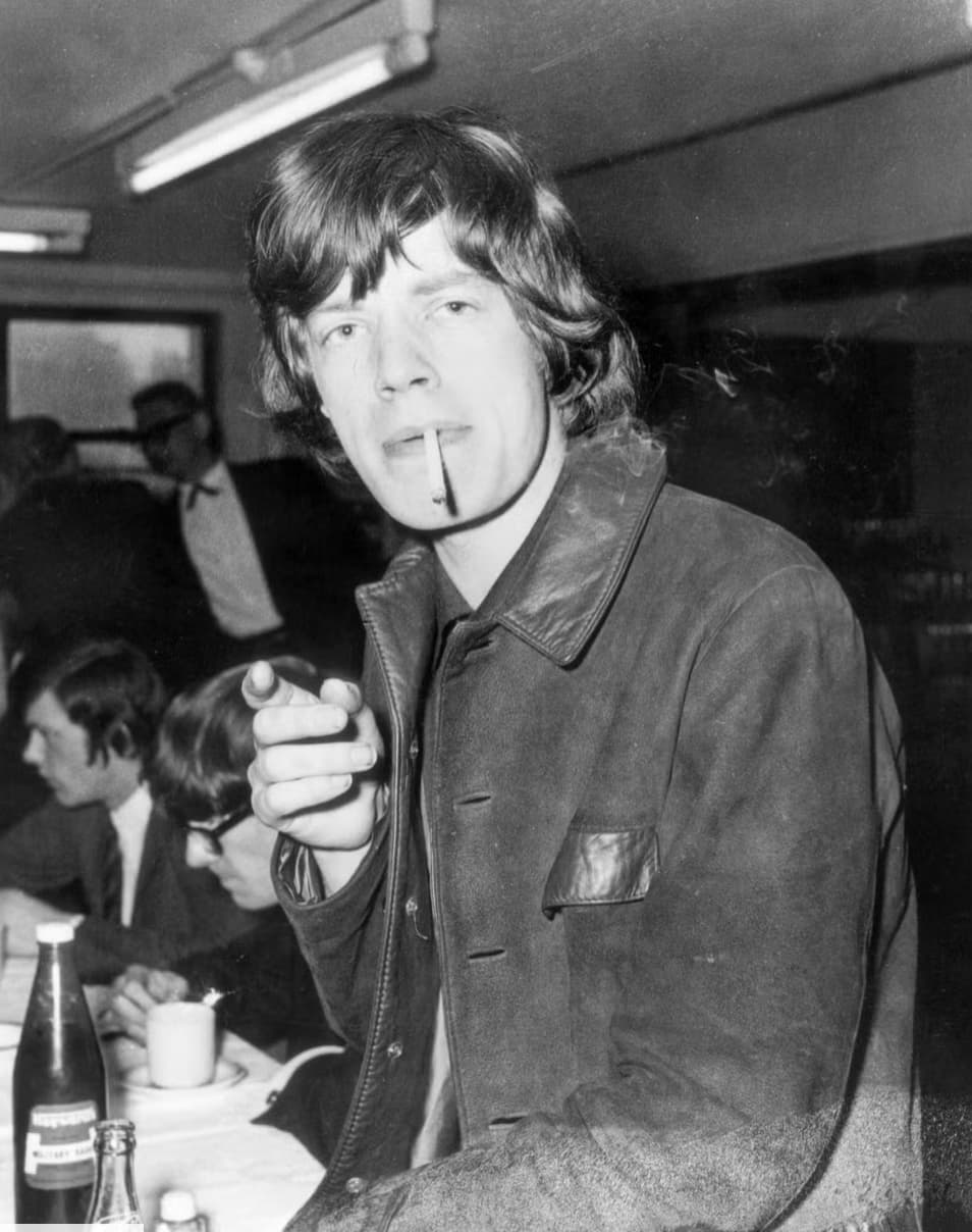 mick jagger smoking